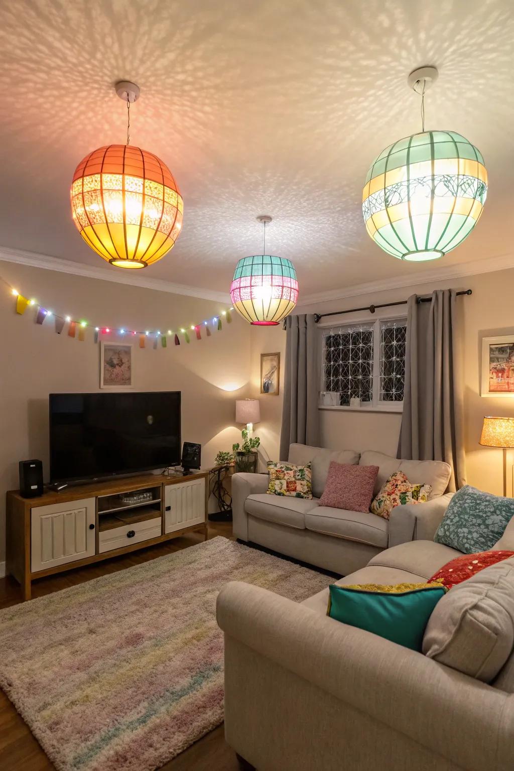 Vibrant fixtures add a playful vibe and personality.