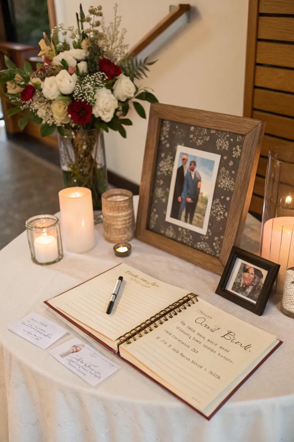 Guests can add memories to the display.