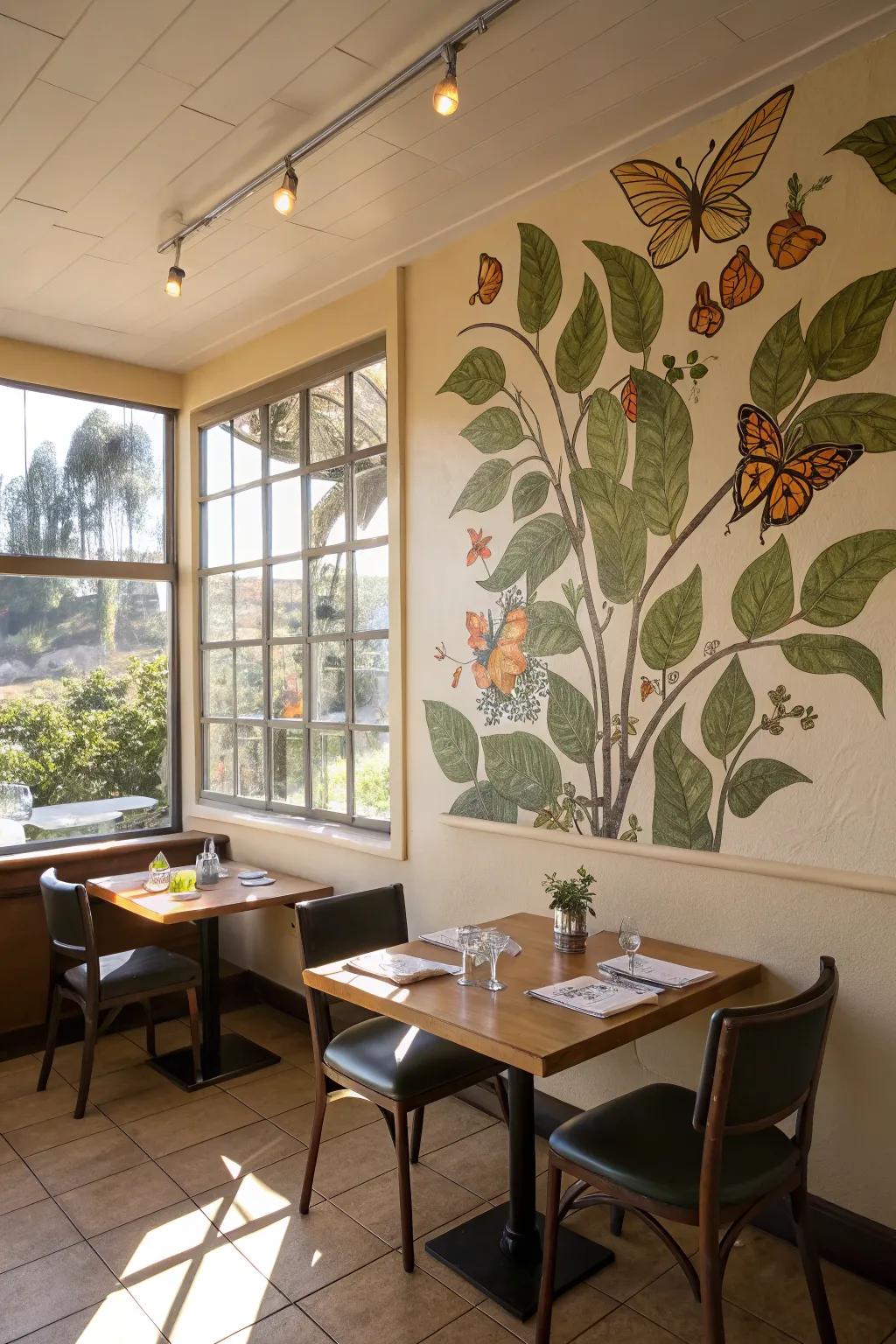 Fronds morph into flutterers, adding beauty and grace to your decor.