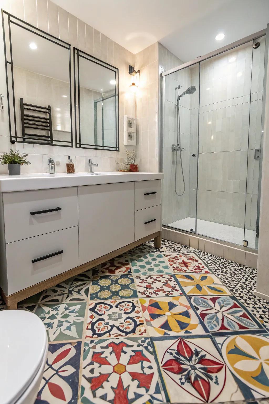 Motif facades make a daring floor statement.