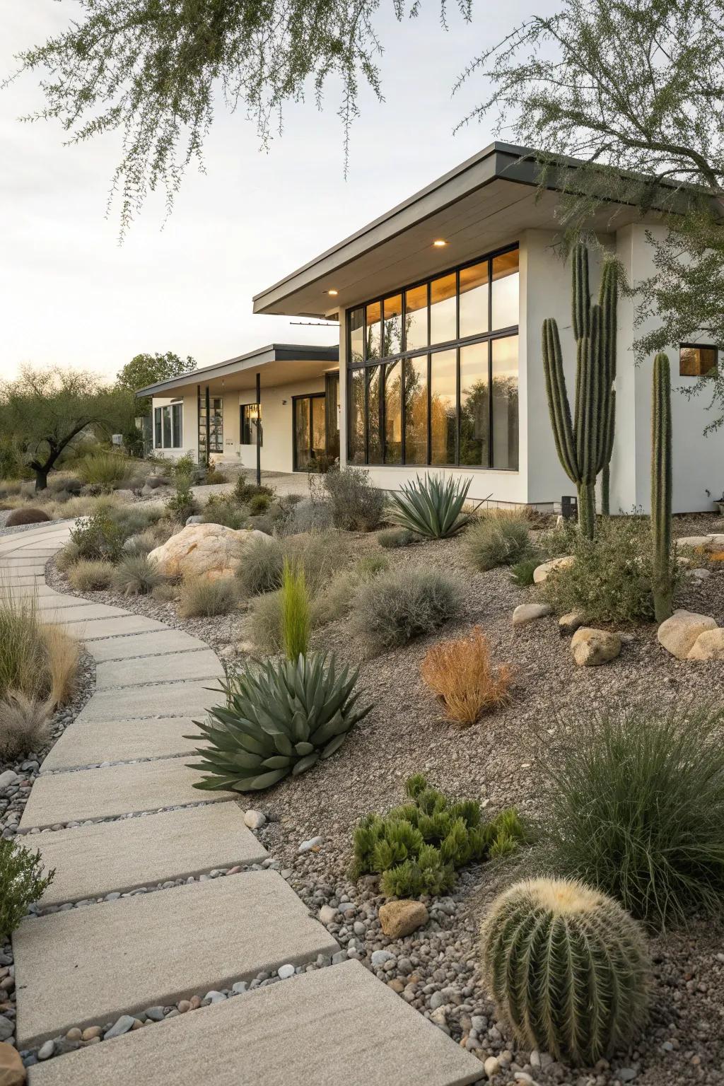 Enhance curb appeal using eco-friendly landscaping.