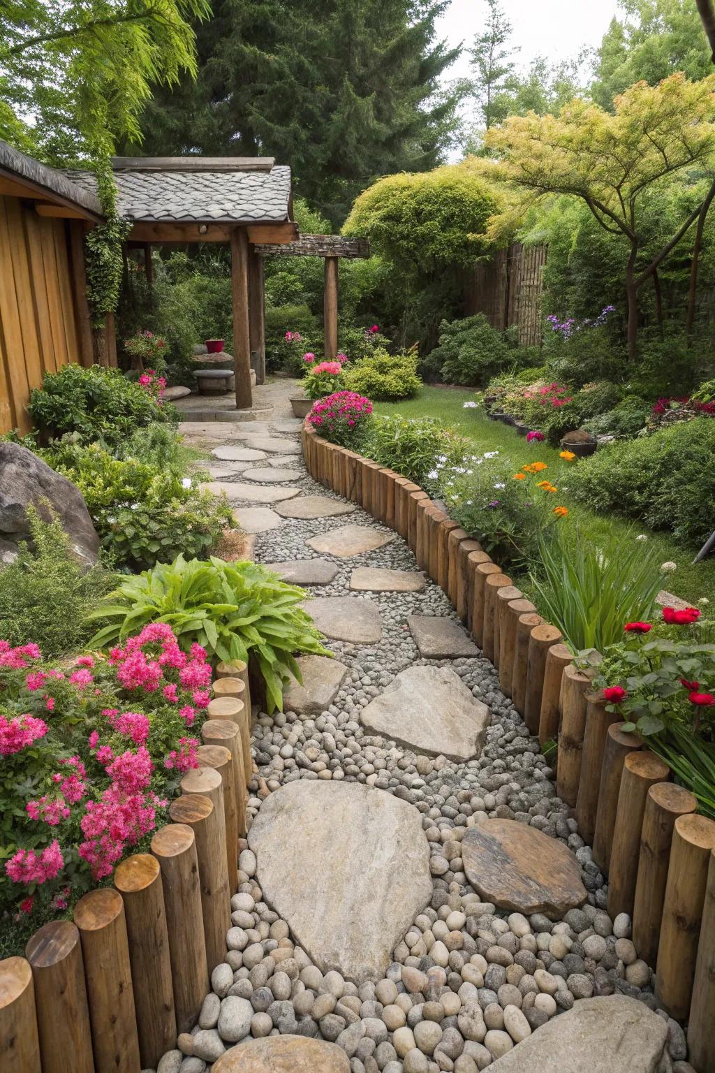 Borders adding style to a small garden.
