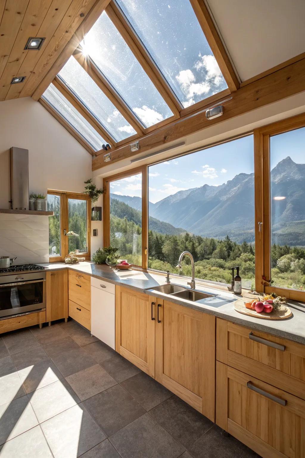 Inherent illumination refining the atmosphere of mountain homes.