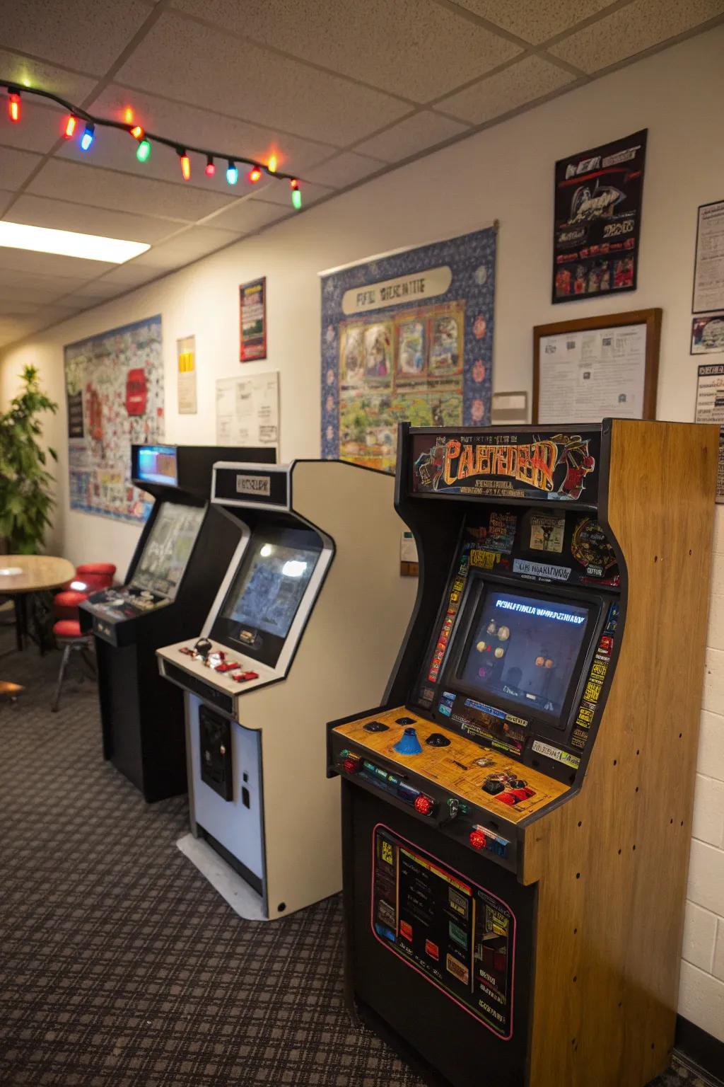 An old time arcade gives a charm to your game room.