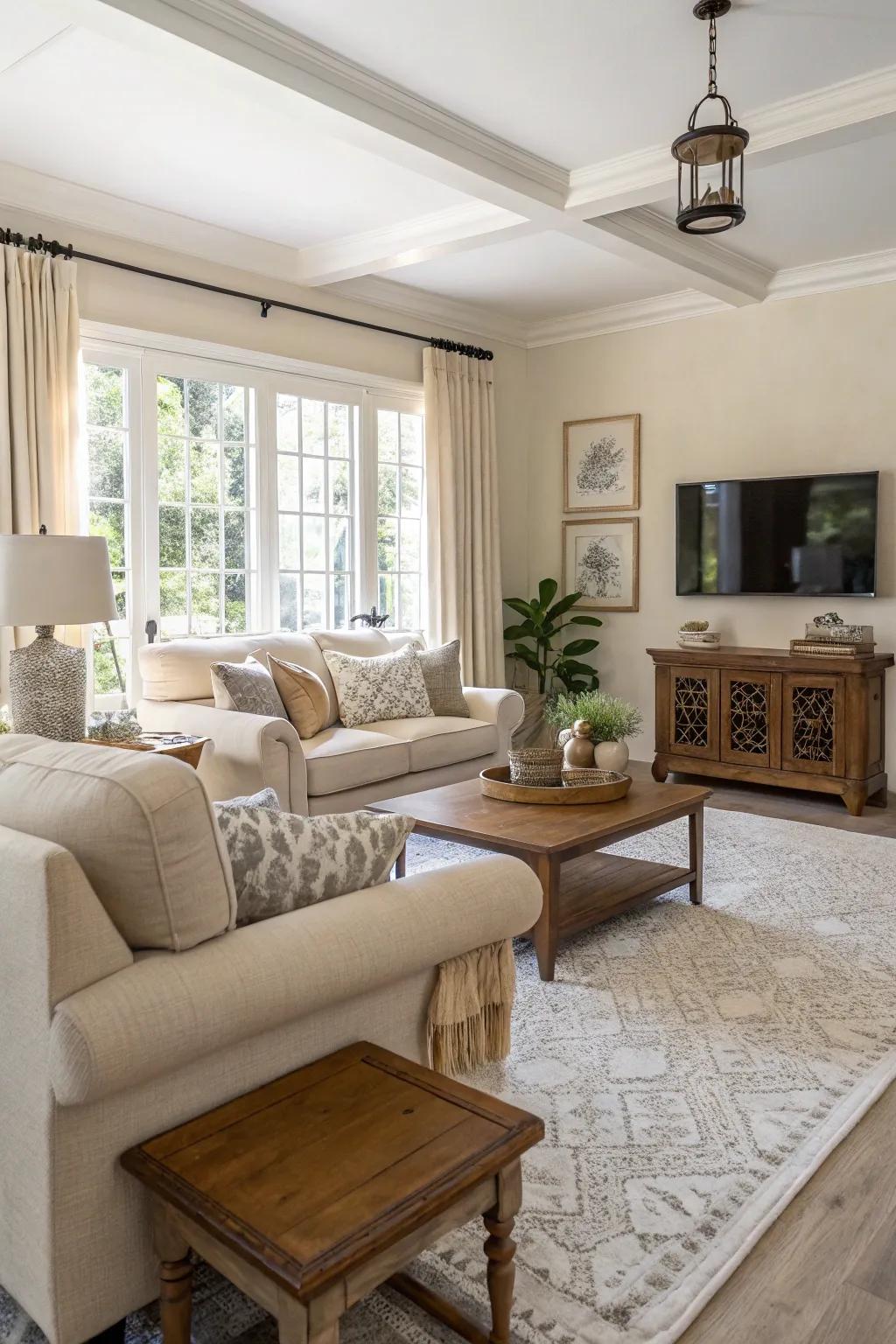 Open legs on furniture make a space feel more open.