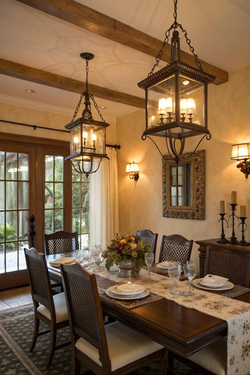 Light house-styled illumination contributes timeless allure and warmth.