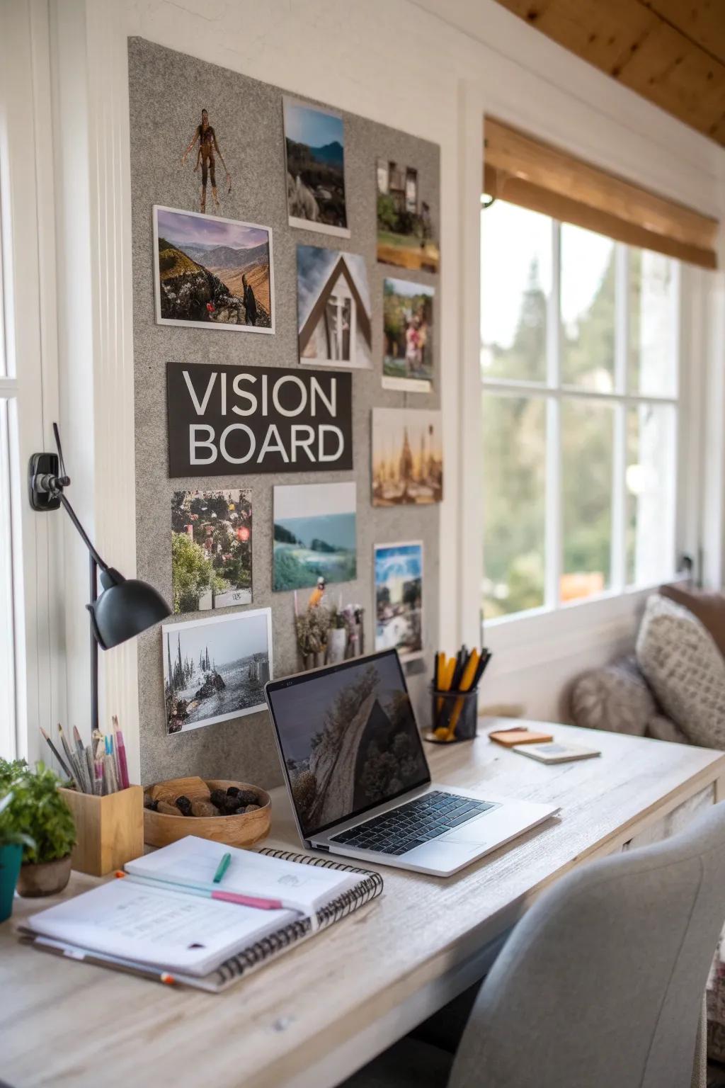 Visualize your aspirations with a vision board.
