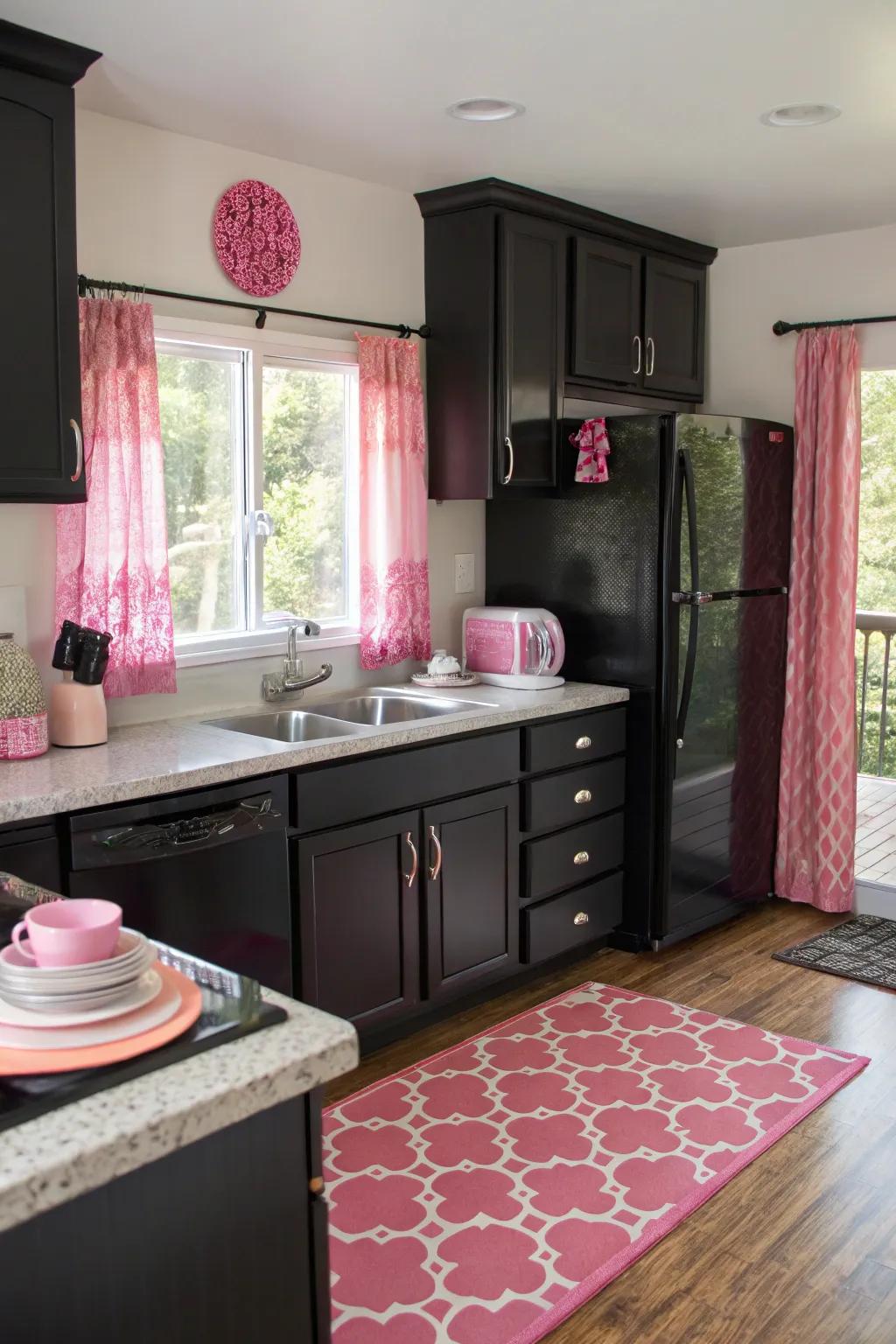 A balanced mix of appliances and details sustains design unity.