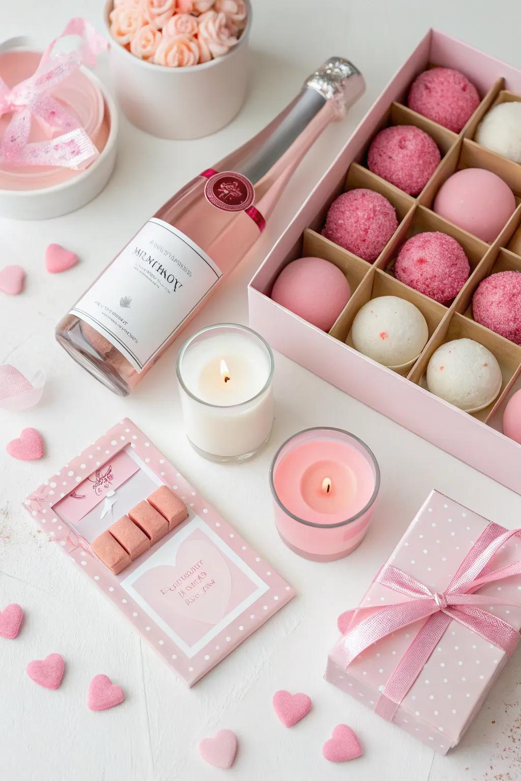 Roseate-themed party presents provide a sweet and memorable takeaway.