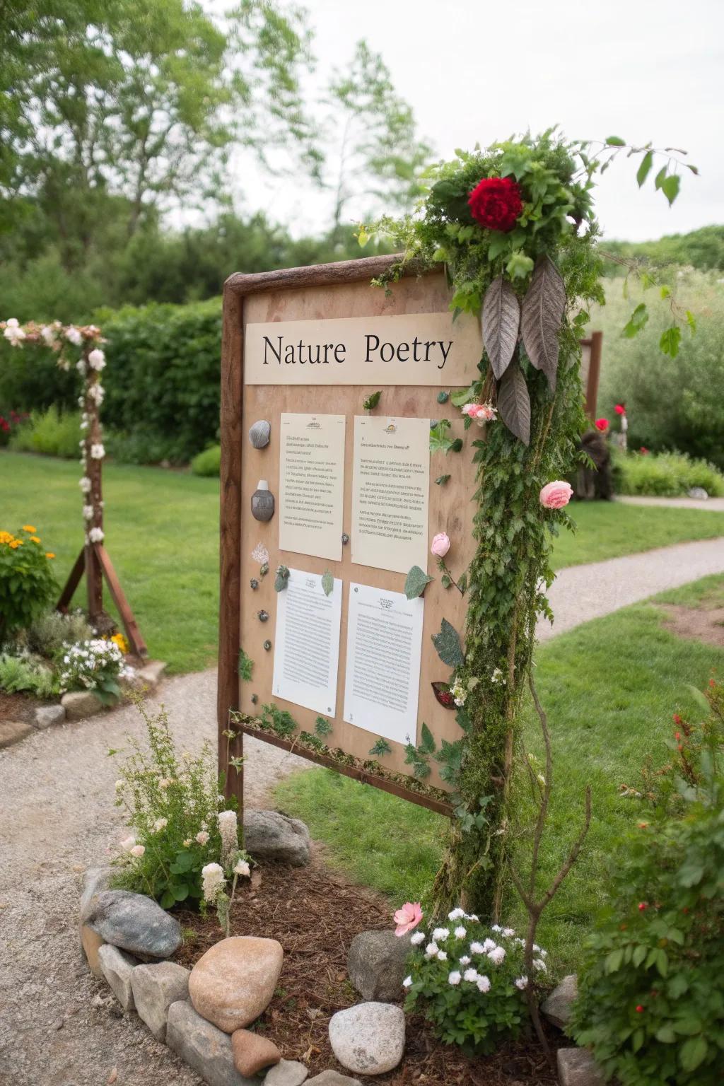 Import the outdoors in with nature-inspired verse.