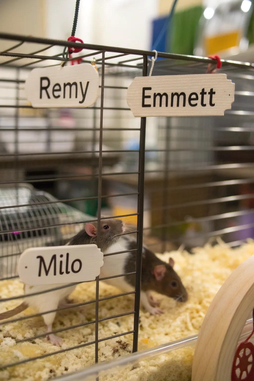 Personalized space markers add a unique touch