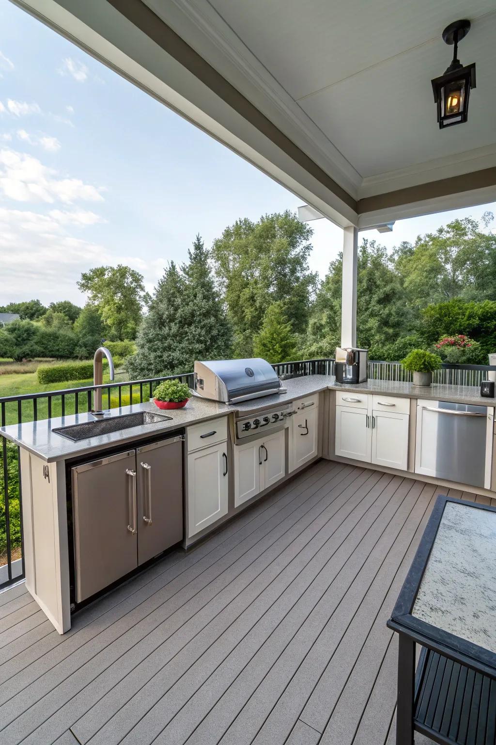 Enhance your veranda through an alfresco cooking area.