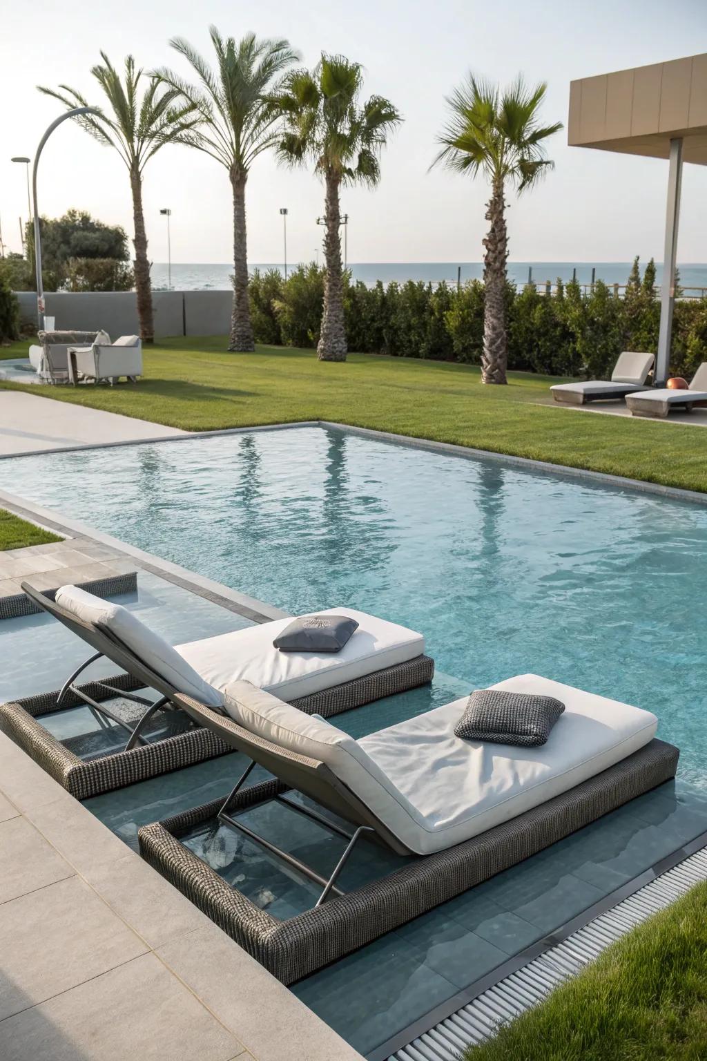 Floating relaxers provide the perfect spot for relaxation on the water.