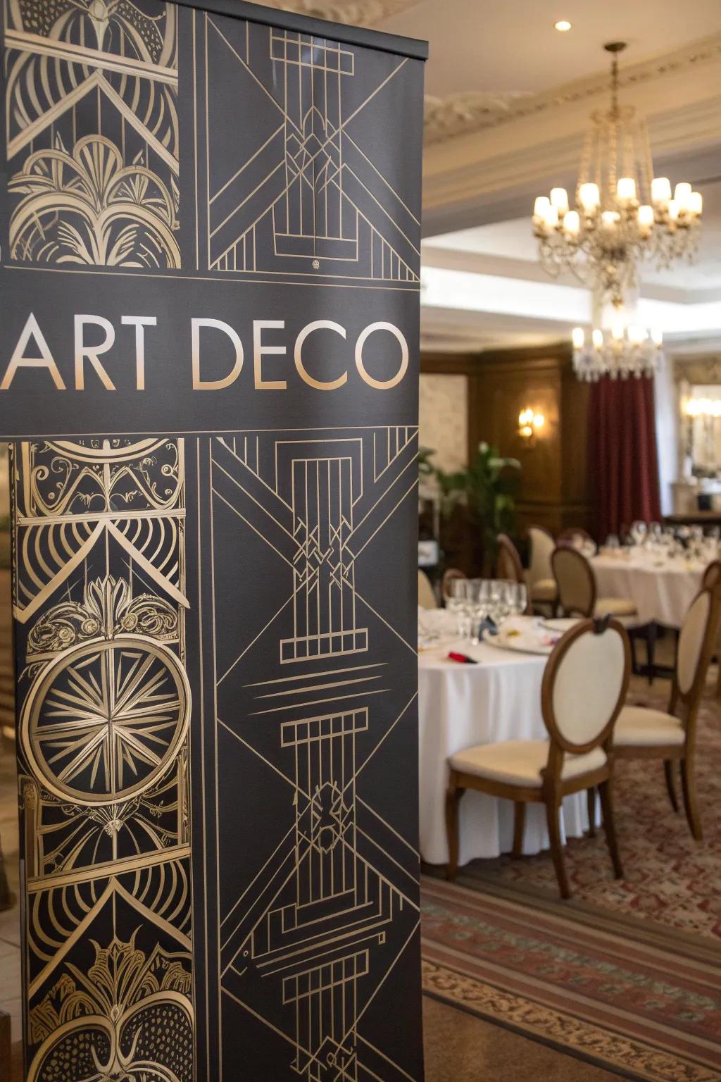 With a stylish display, bring Art Deco elegance into your house.