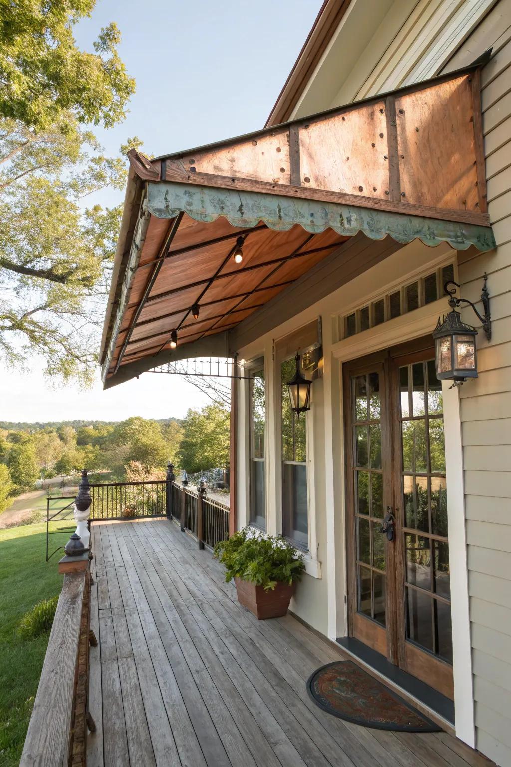 Copper details add elegance and countryside charm.