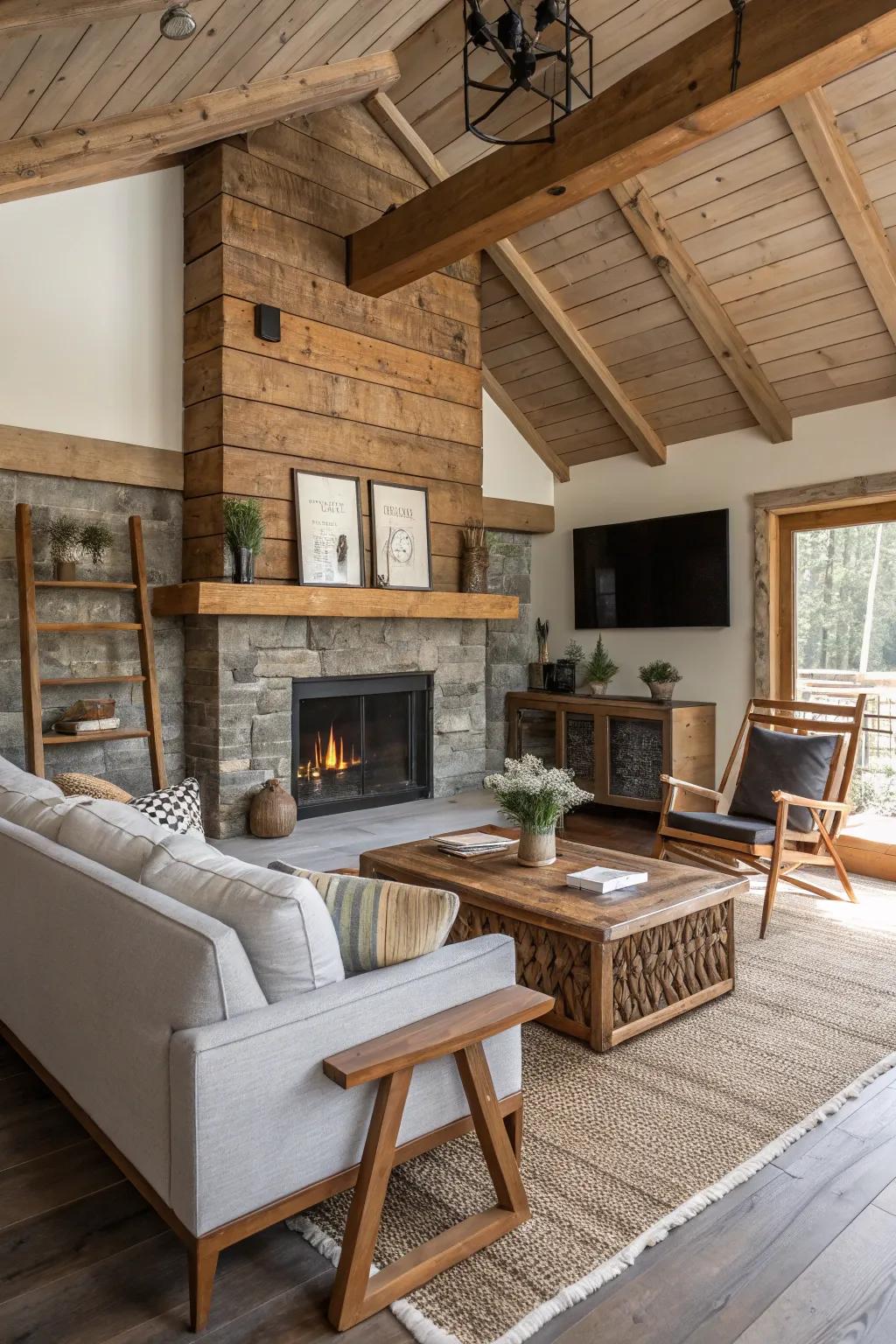 Modern elements blend seamlessly with countryside charm.