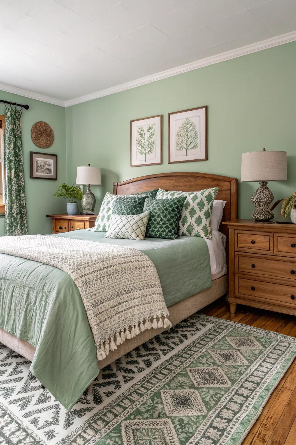 Mixing patterns introduces visual interest and dimension.