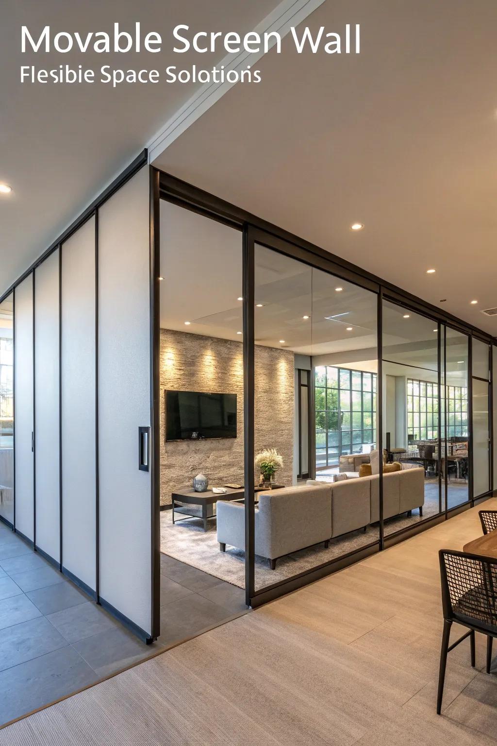 Movable partitions offer dynamic and flexible space solutions.