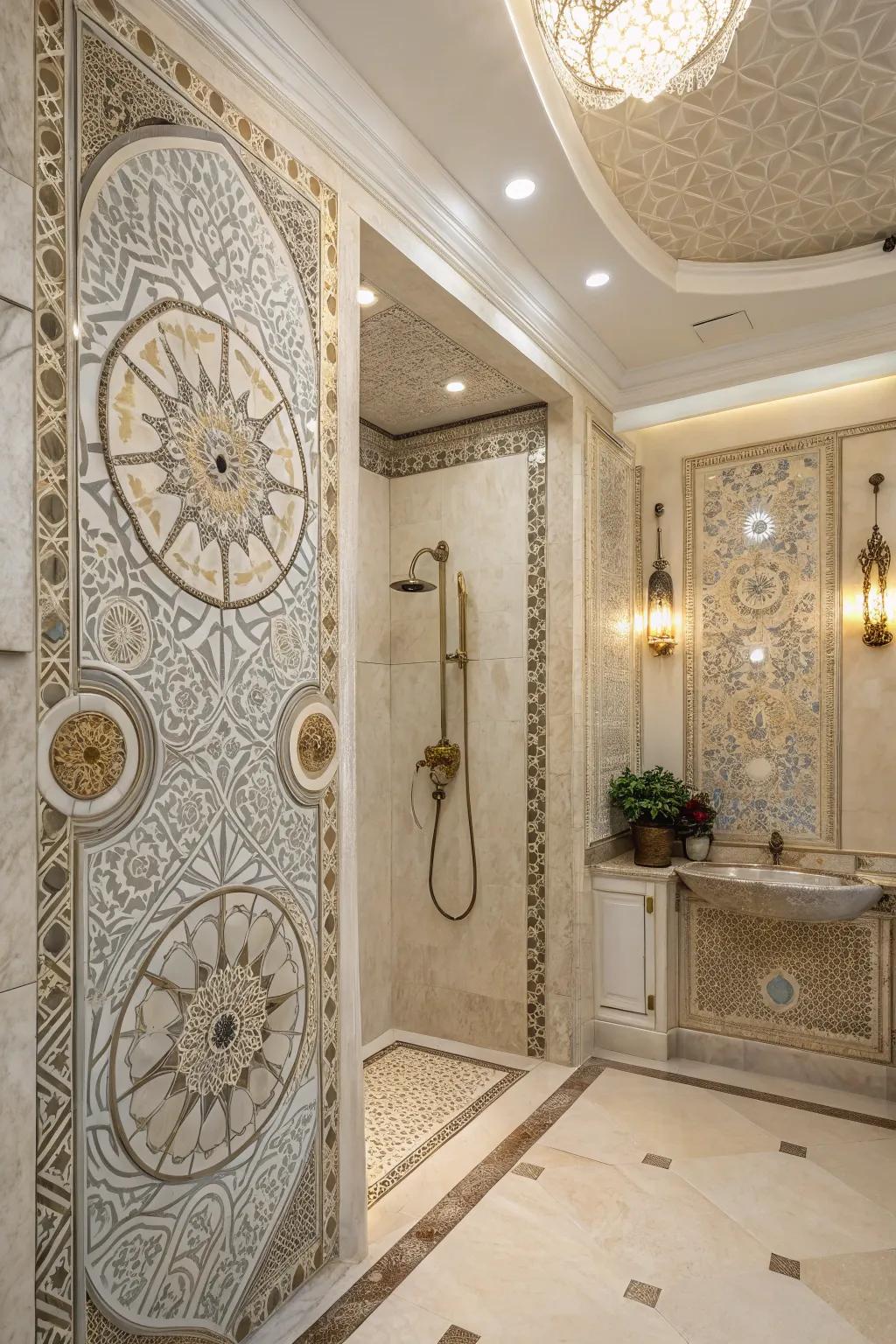 Mosaic designs offer intricate elegance, craftsmanship.