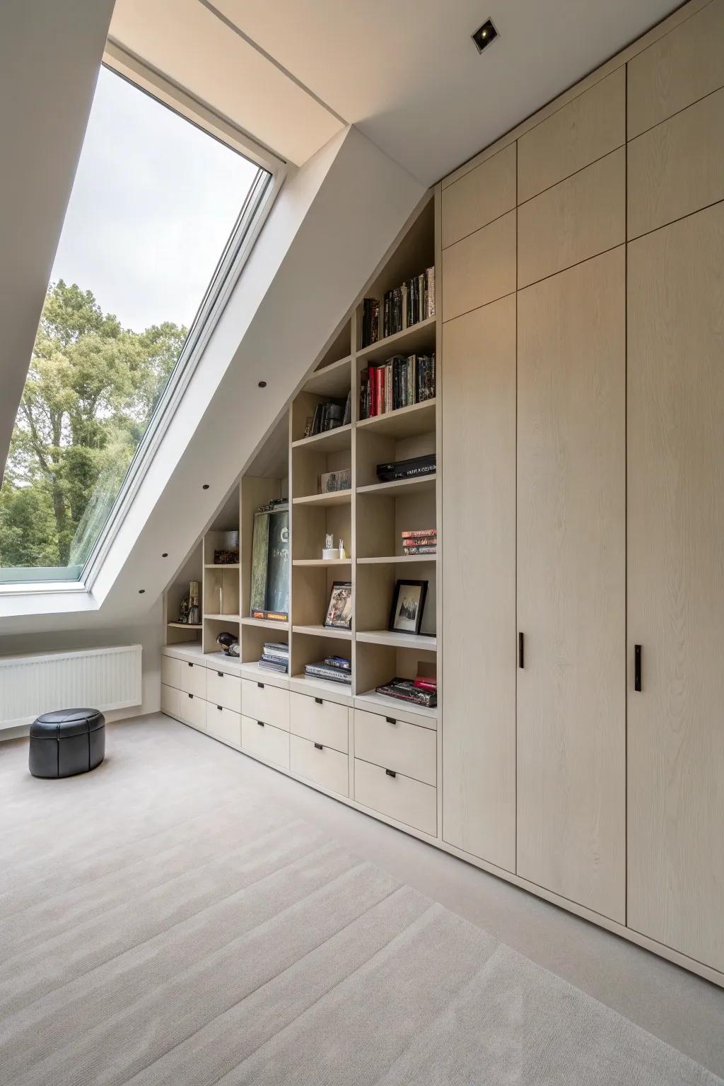 Hidden compartments offer a discreet storage solution.