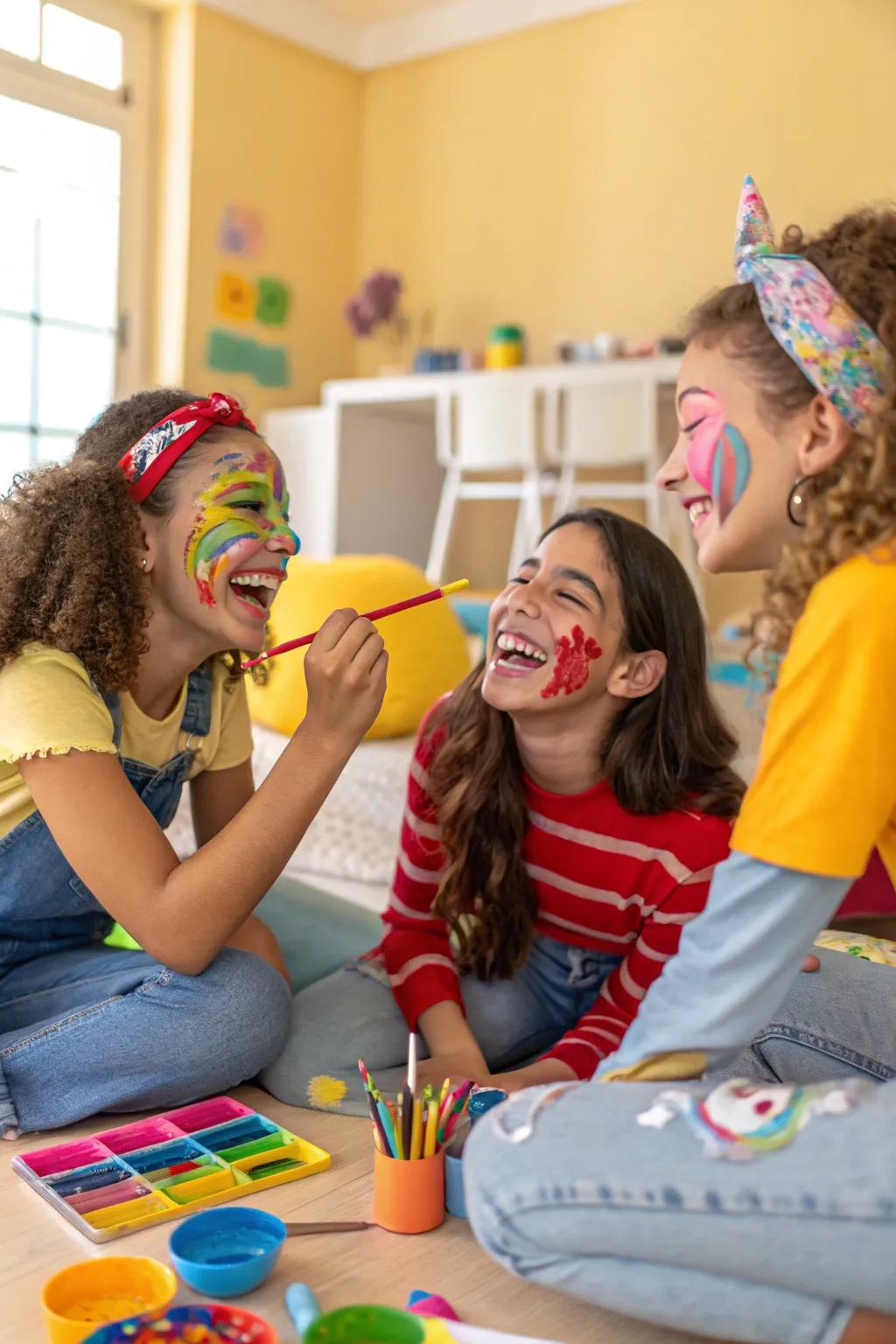 Add a splash of color with a fun face painting party.