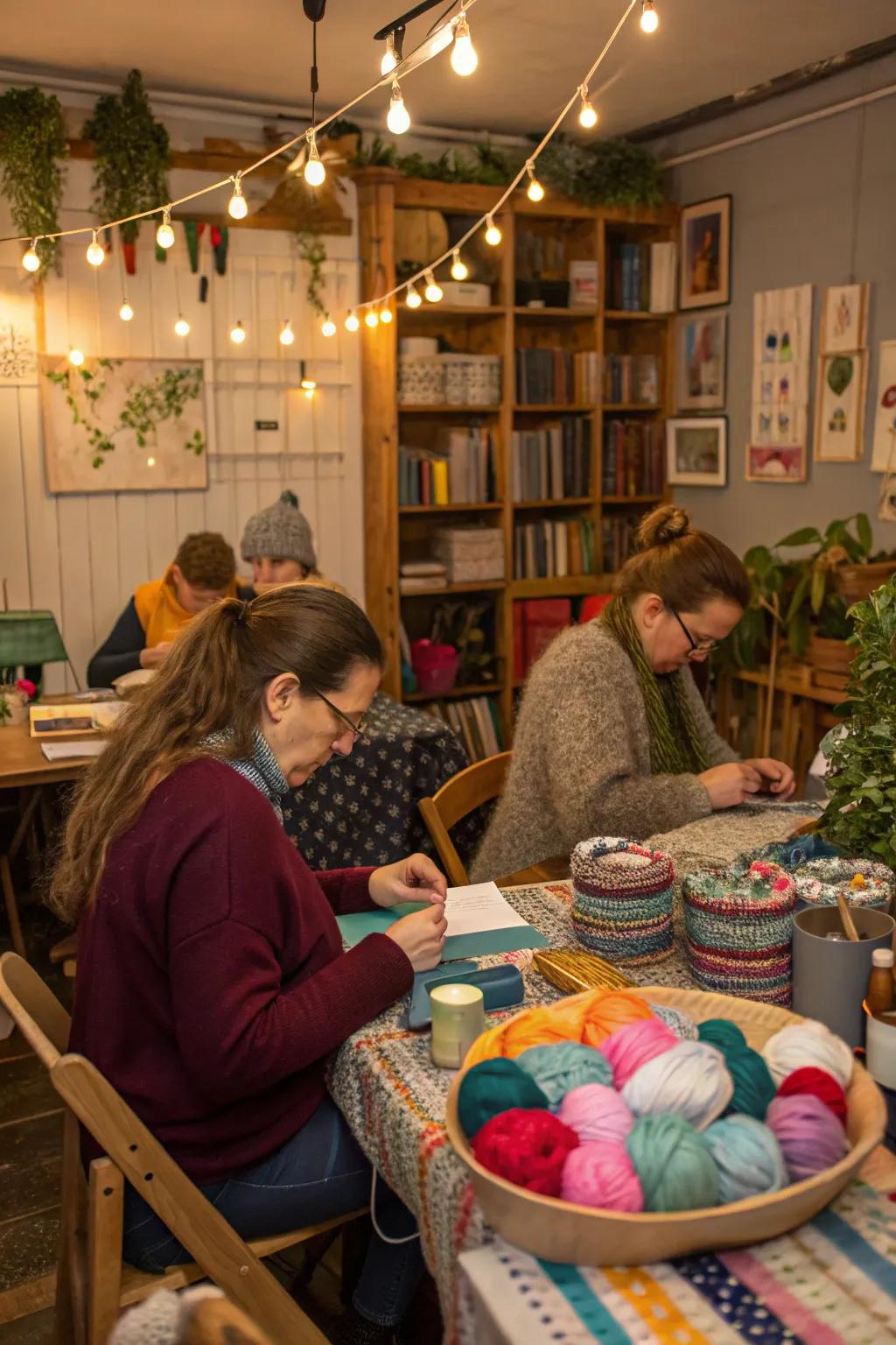 A crafting corner designed to spark creativity and enjoyment.