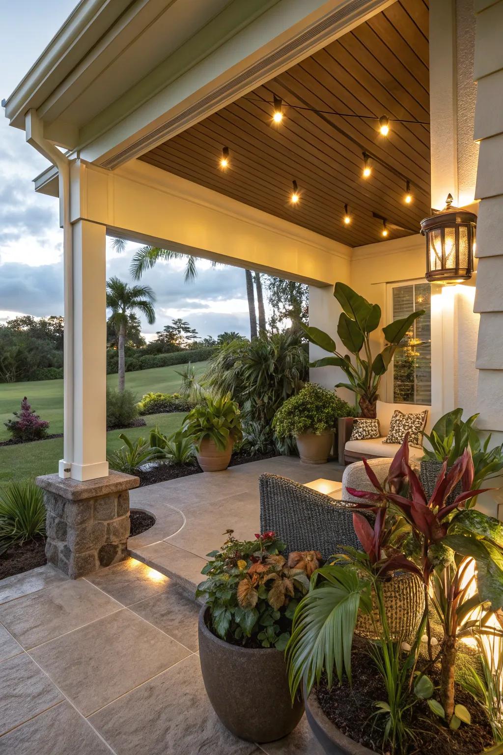 Highlight your lanai’s best attributes through strategic accent illumination.