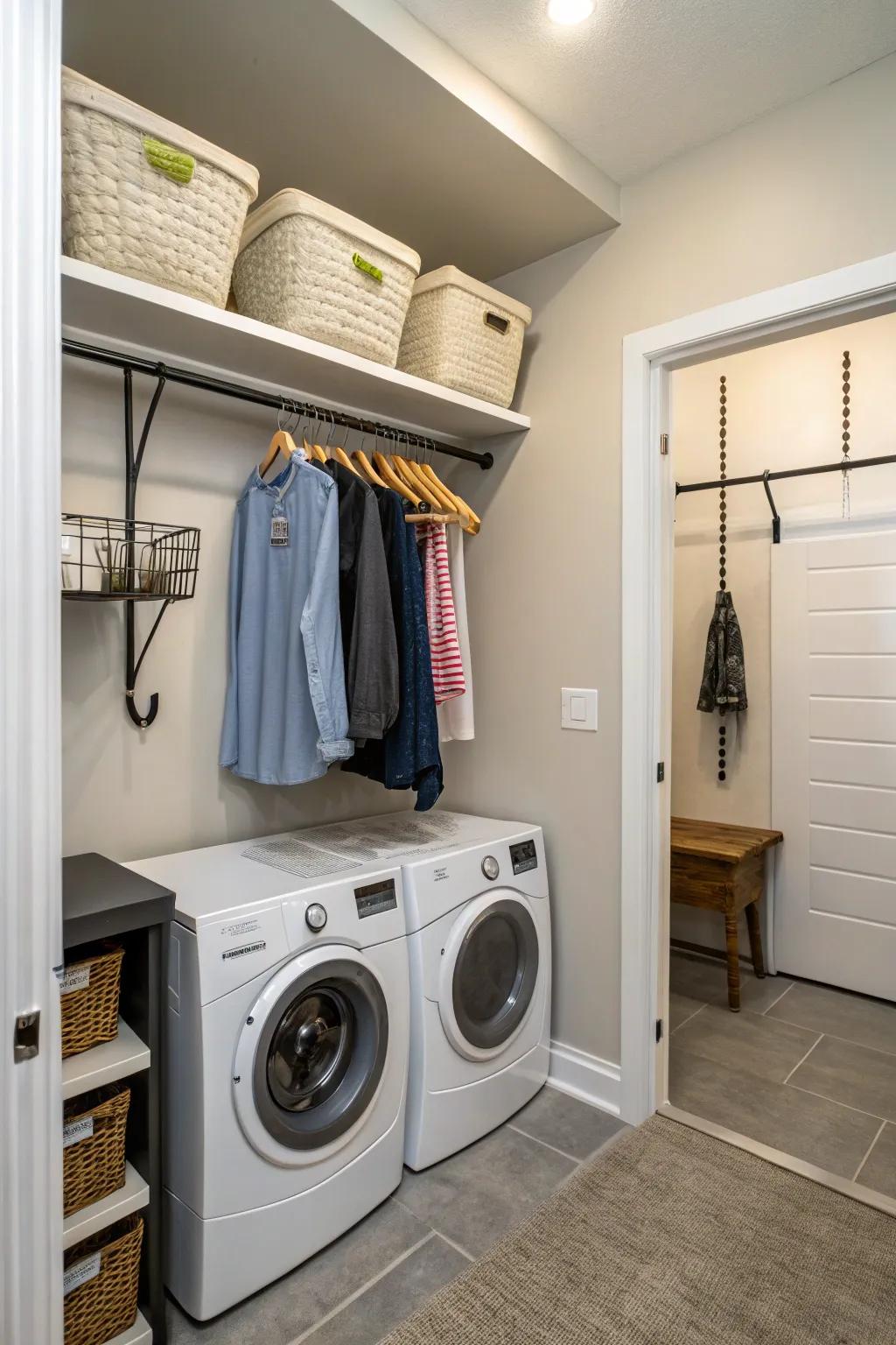 You can make the most of the space thanks to hooks.