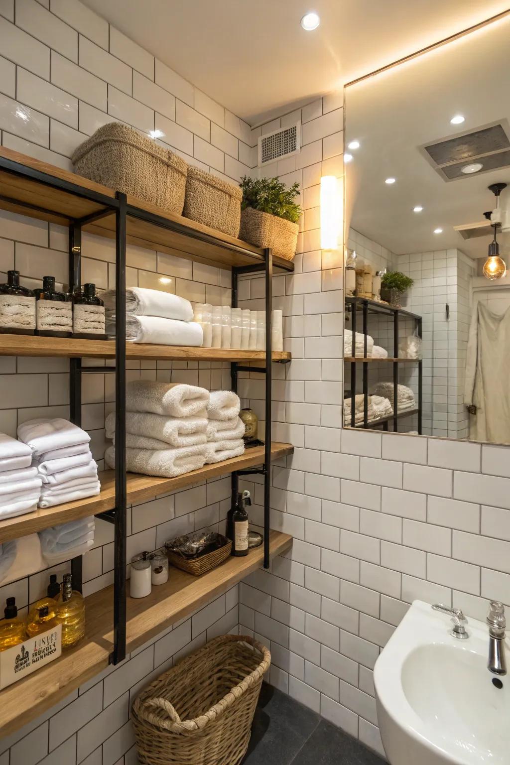 Smart storage keeps areas tidy and organized.