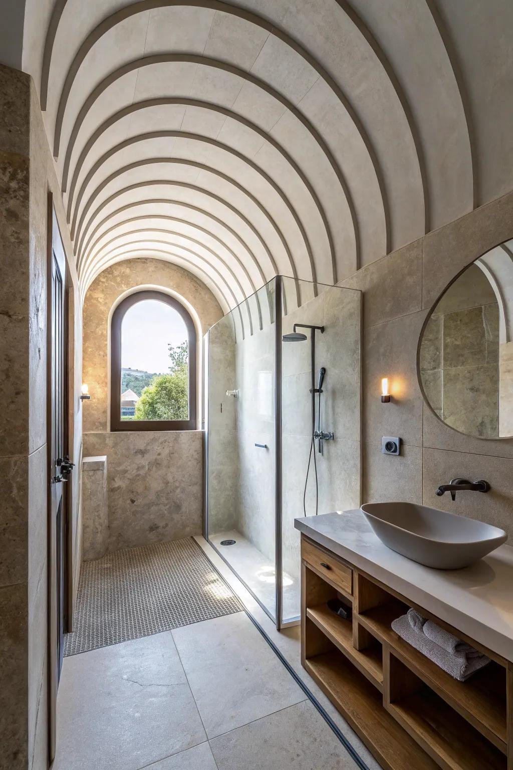 Ingenious use of architectural forms enhances small spaces.