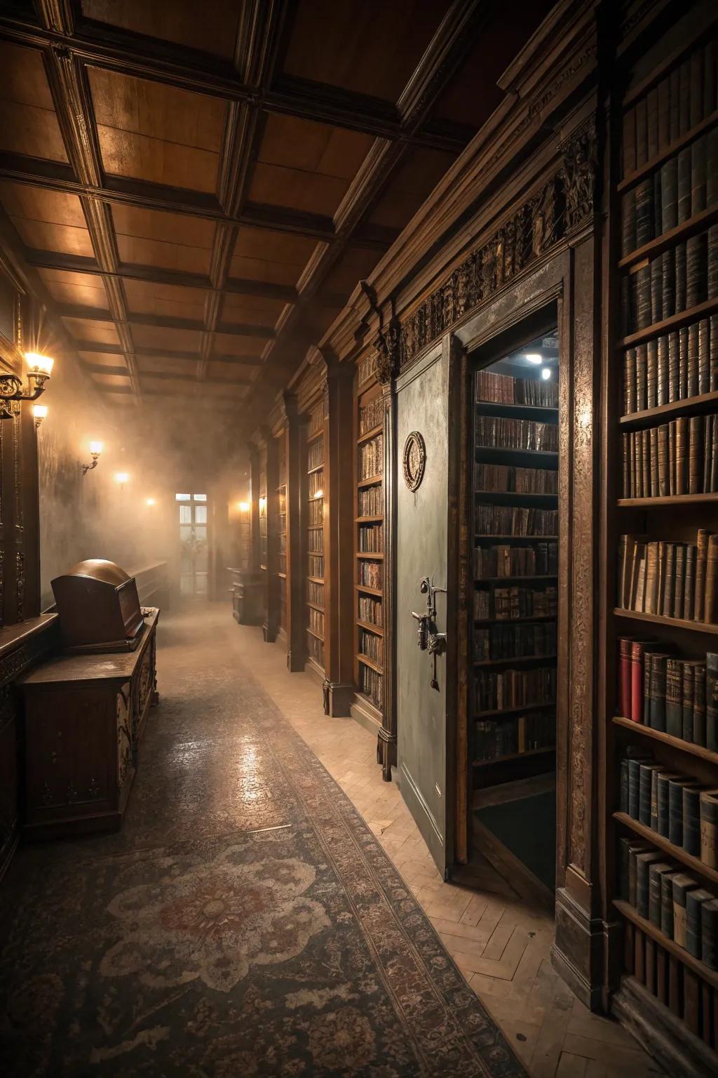 A hidden library adds an element of surprise and sophistication.