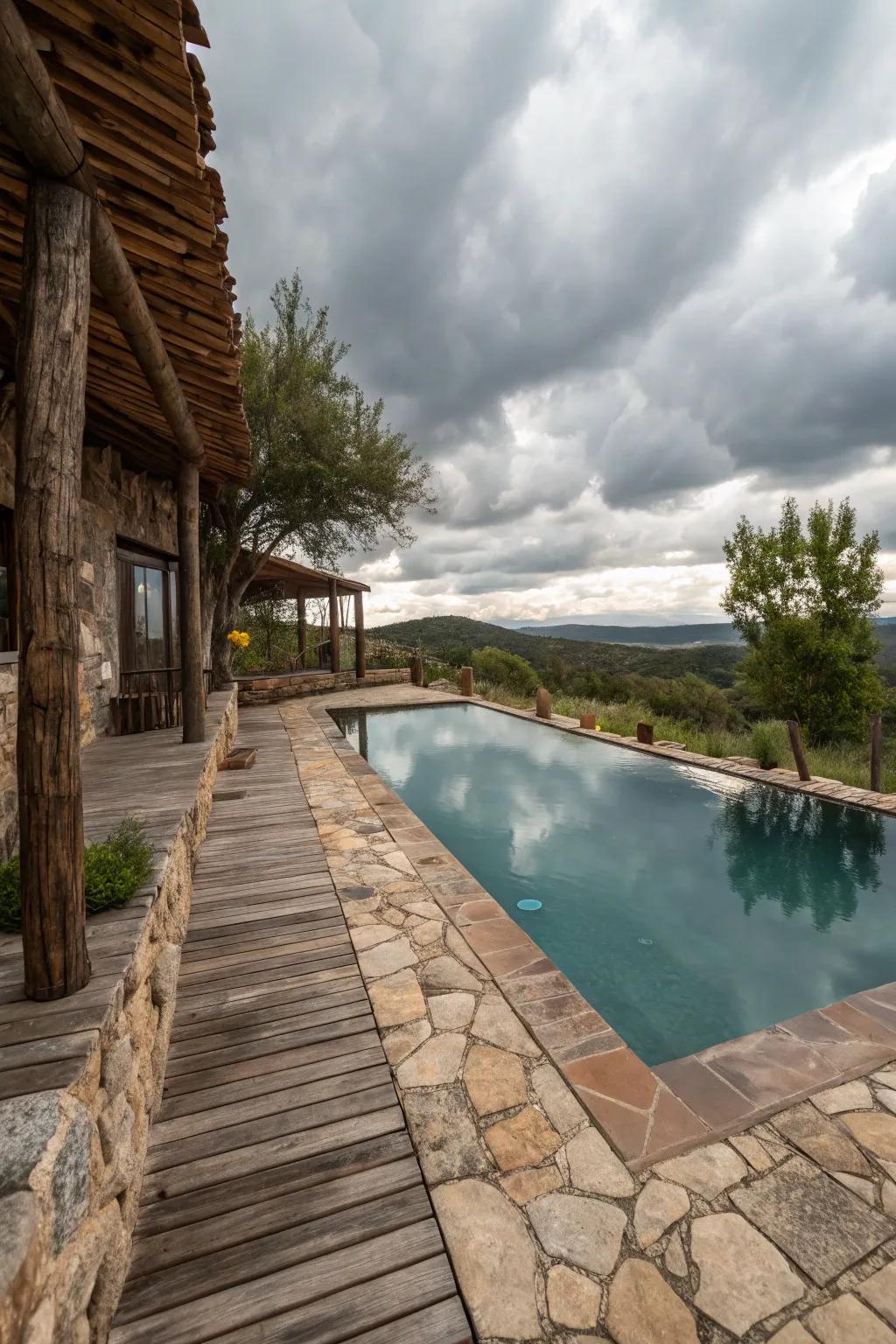 Capture countryside charm with a country-style petite pool.