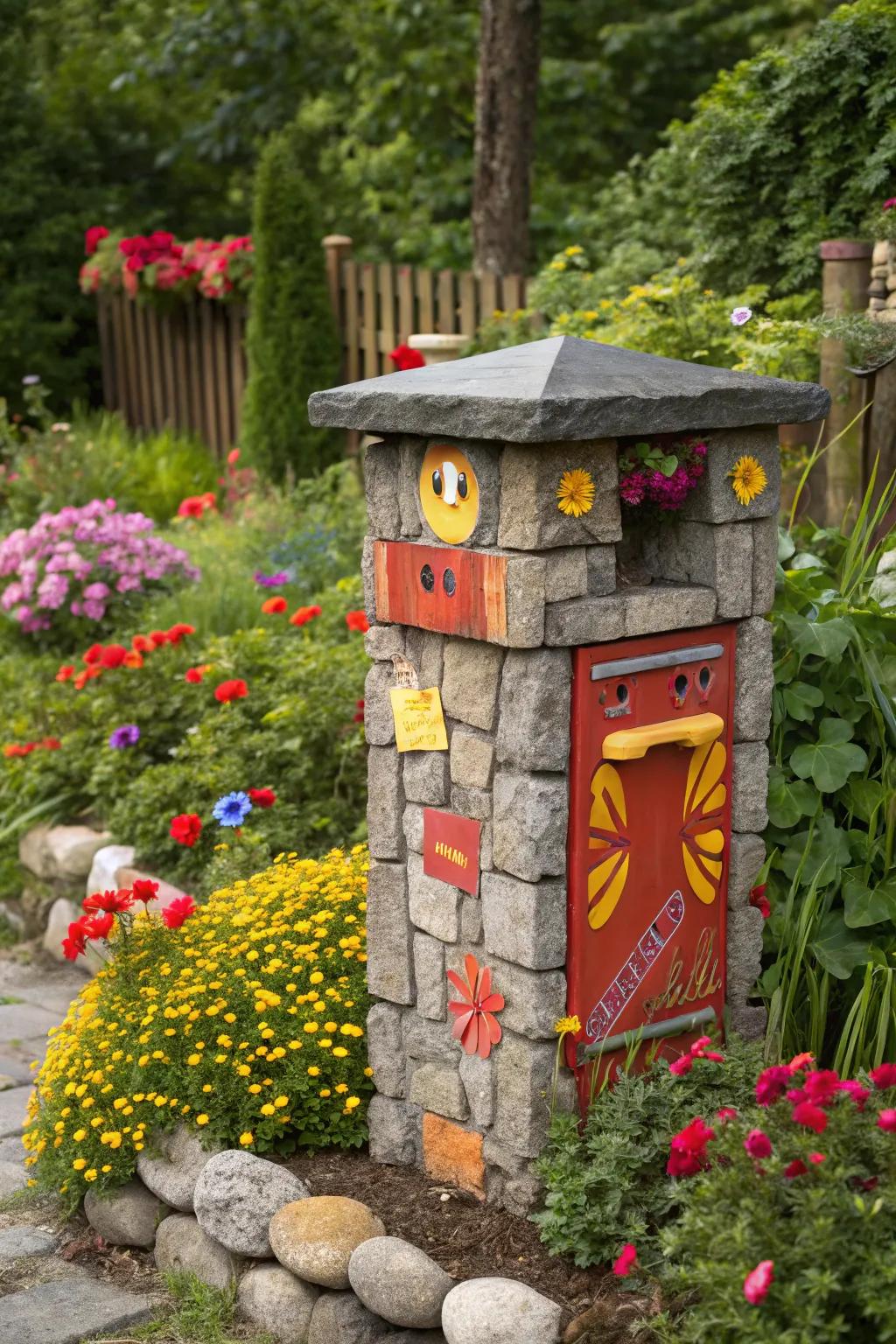 Striking color details make your mailbox a standout feature.