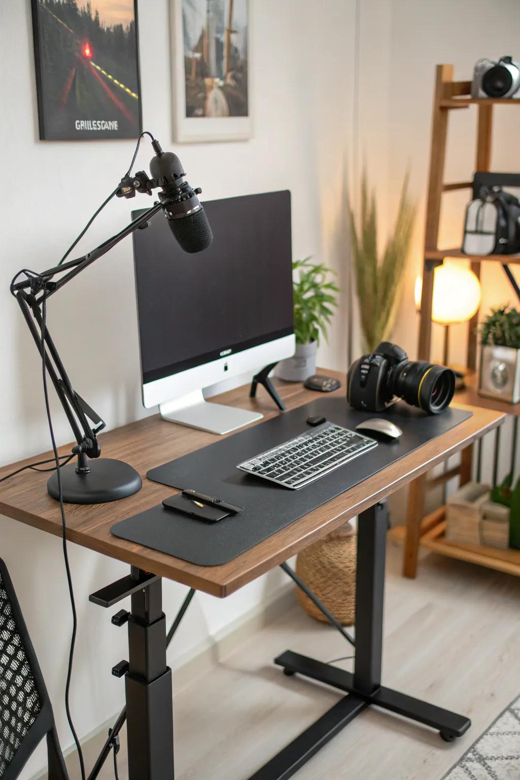 Change the pace with an adjustable standing desk.