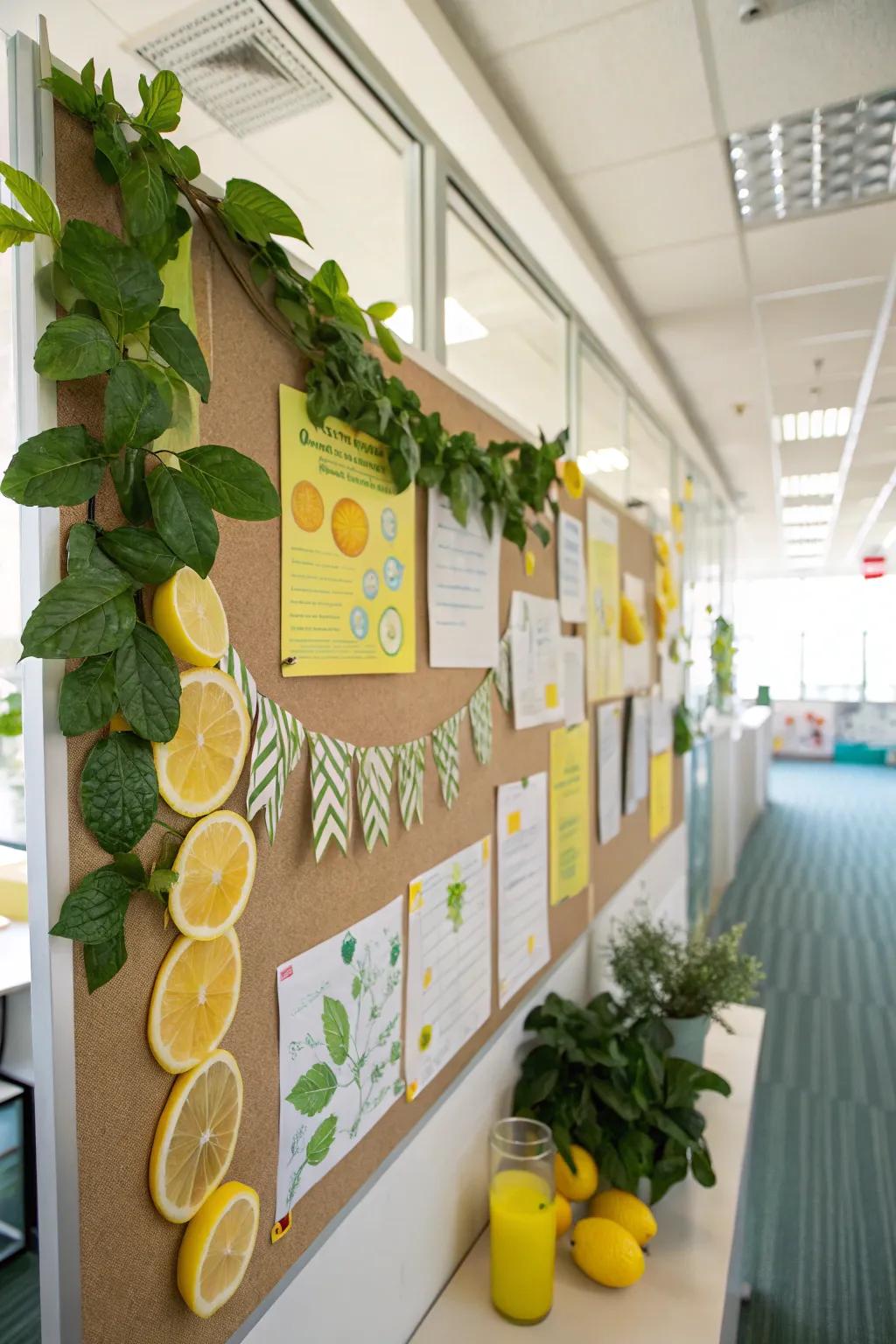 Bring a refreshing twist to your board using a lemon drink theme.