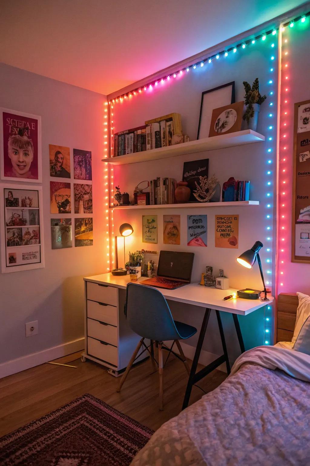 Inventive illumination incorporates a modern and customized element.