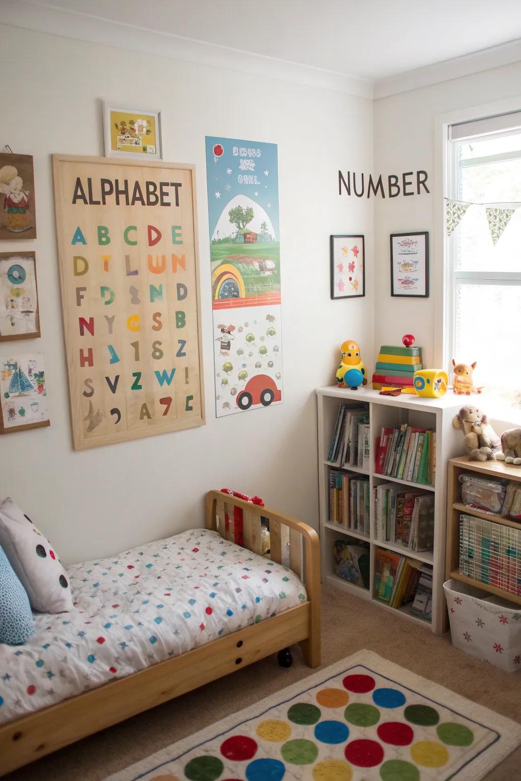 Educational decor also helps with learning.