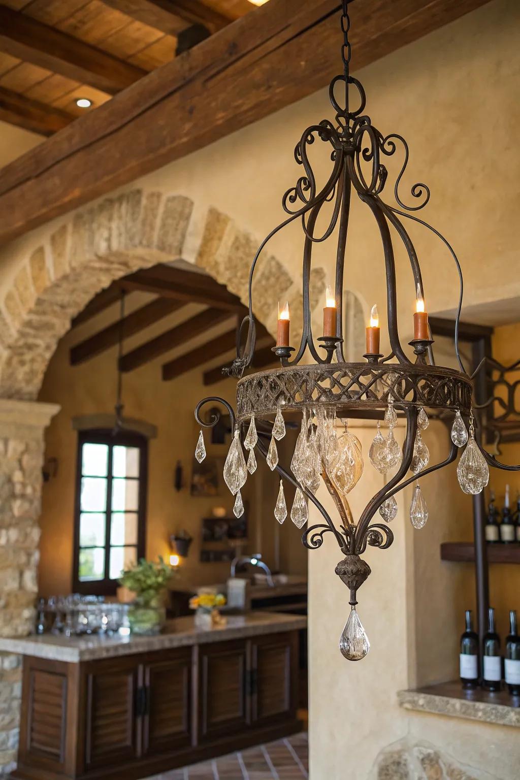 Iron and glass mixes give classic beauty.