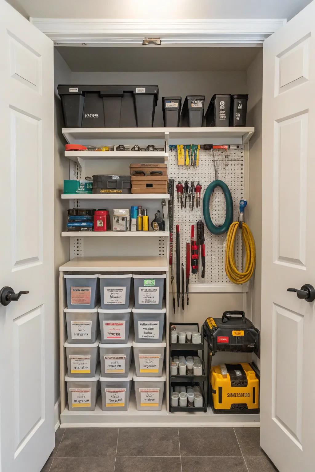 A picture list can help keep your closet organized.