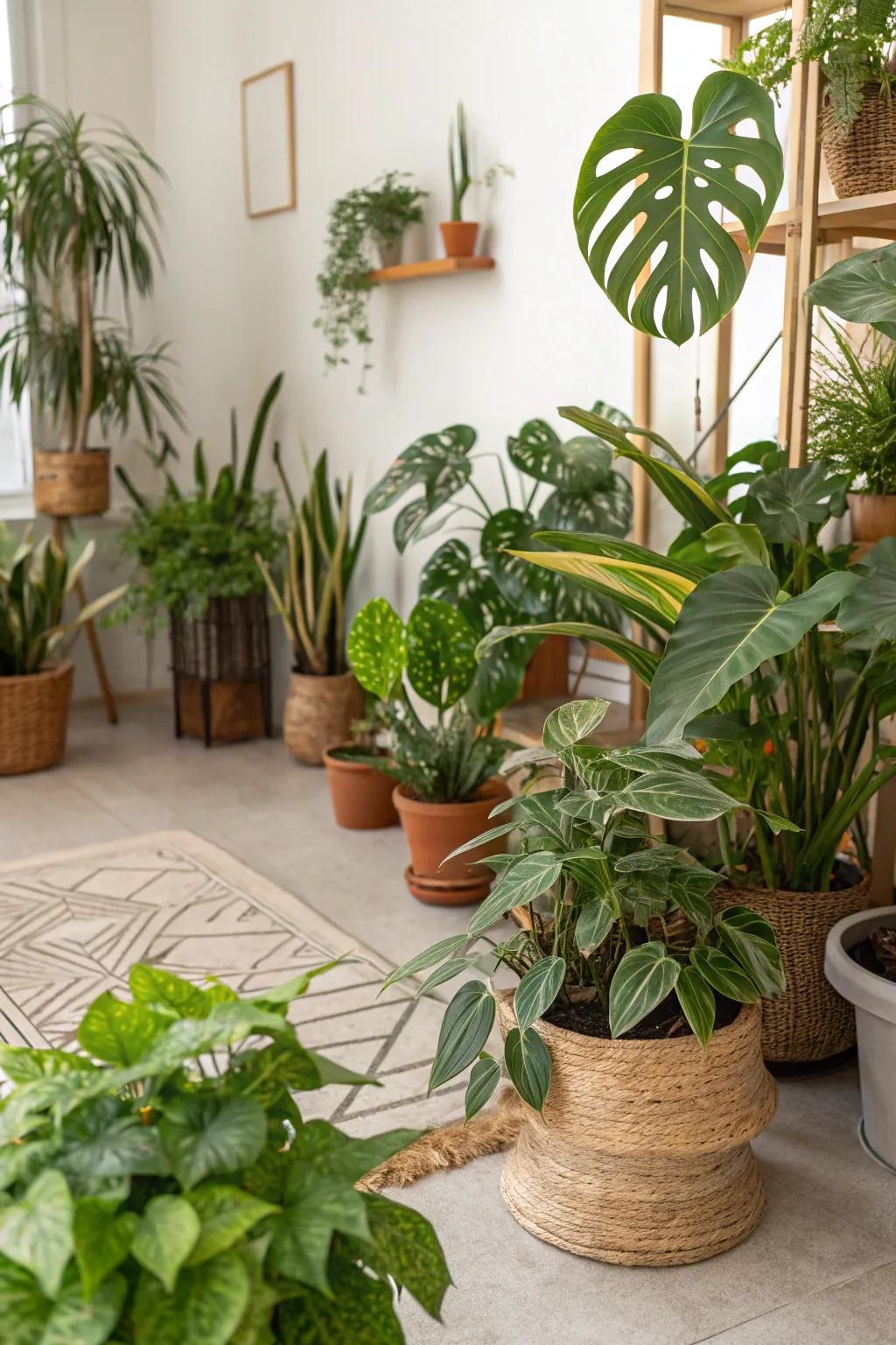 Greenery adds vibrancy and a natural accent to your area.