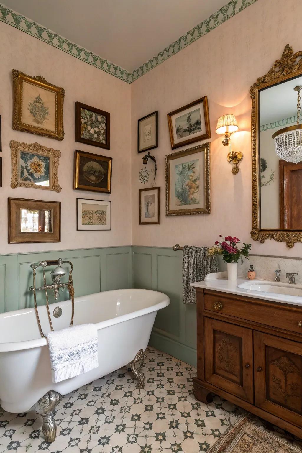 Enclosed art contributes historical intrigue and coloring.