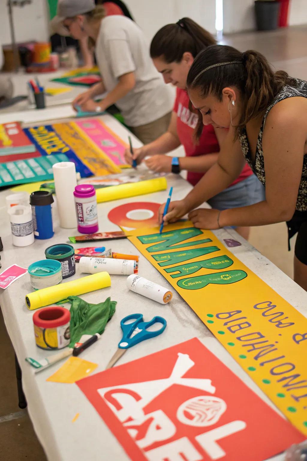 A banner location letting everyone show creativity.