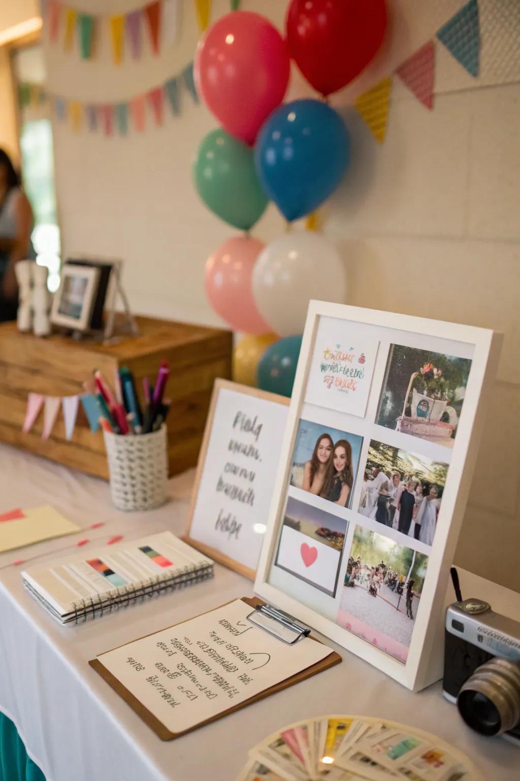 Immortalize memoirs through an interactive visitor log.