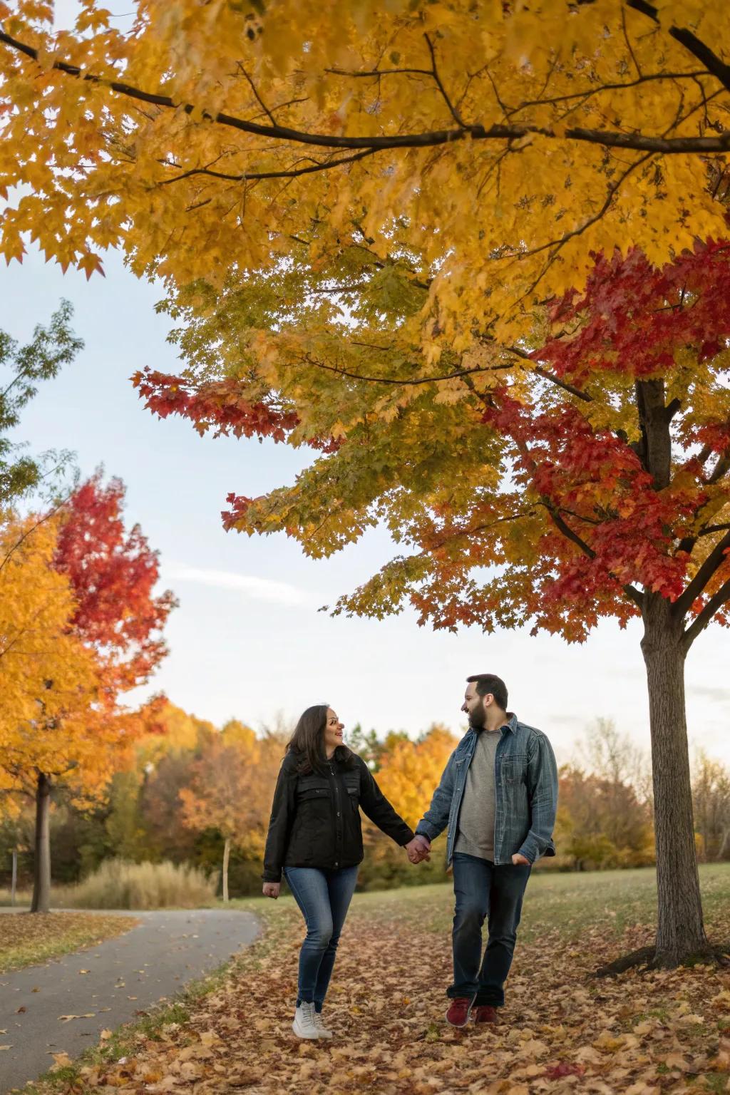 Seasonal splendor that reflects the beauty of your relationship.