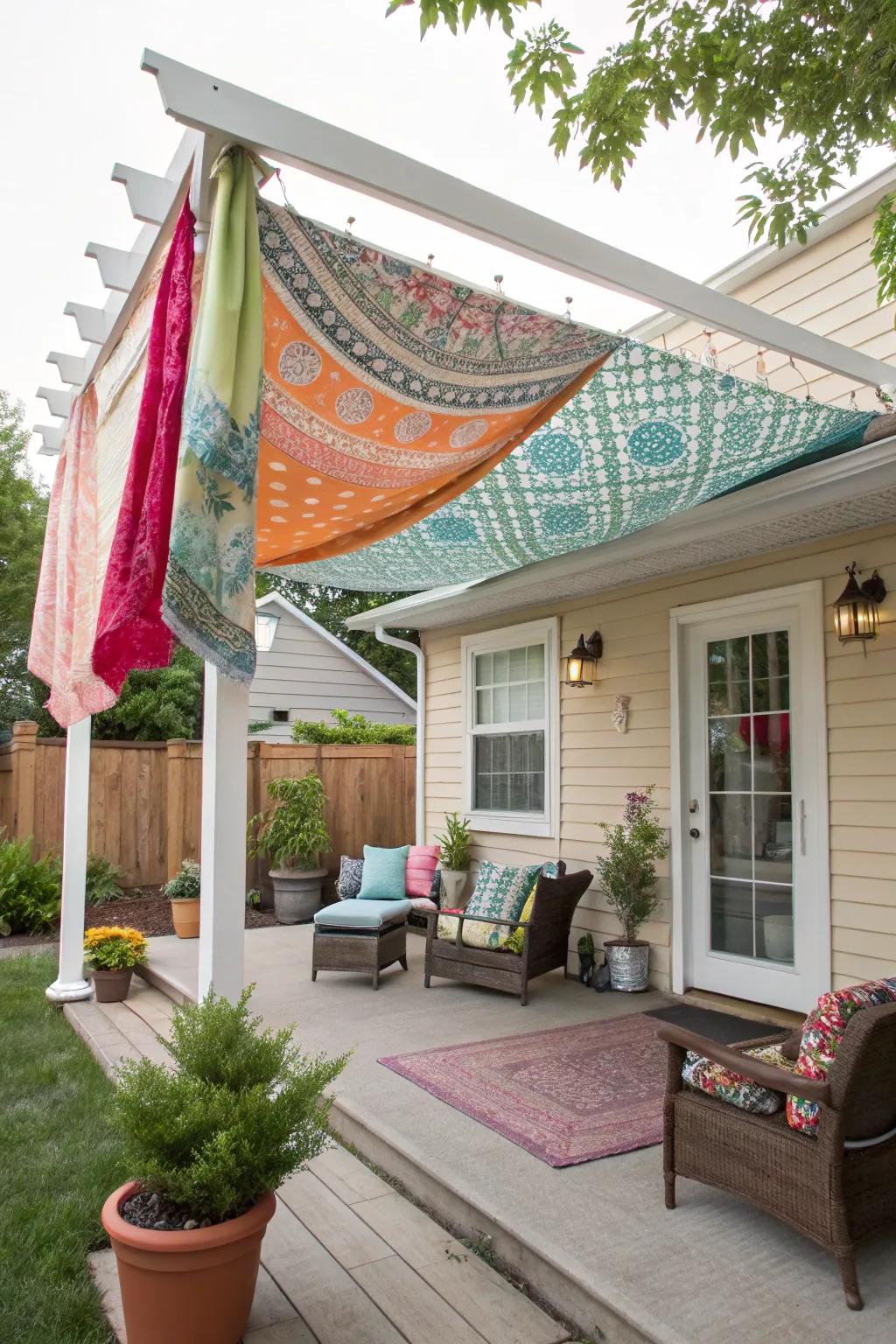 Personalize your space with a DIY fabric draperies covering.