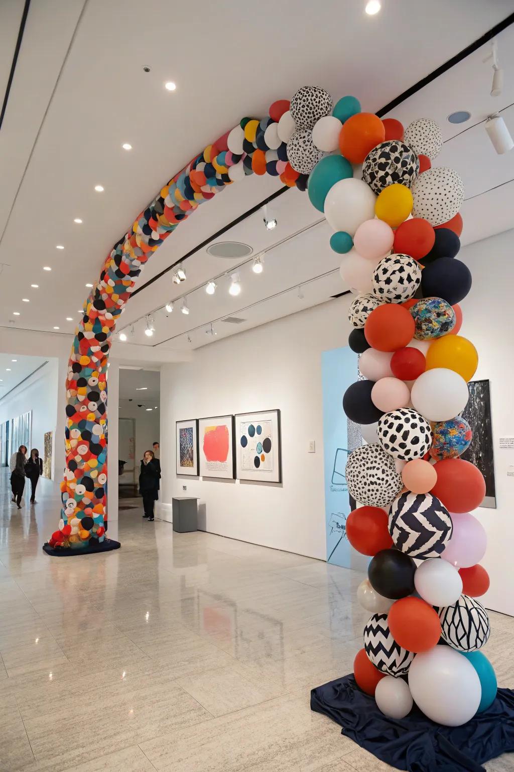 An artistic balloon garland for a bold statement.