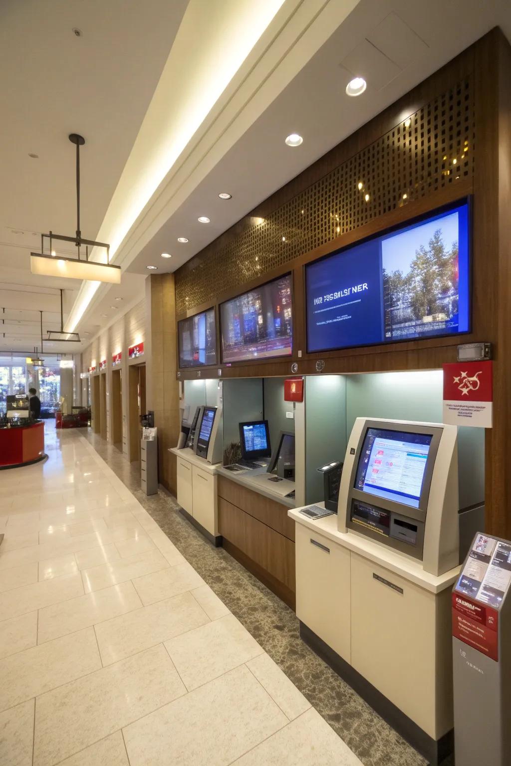 Digital demonstrations communicate effectively and enhance modern decor.