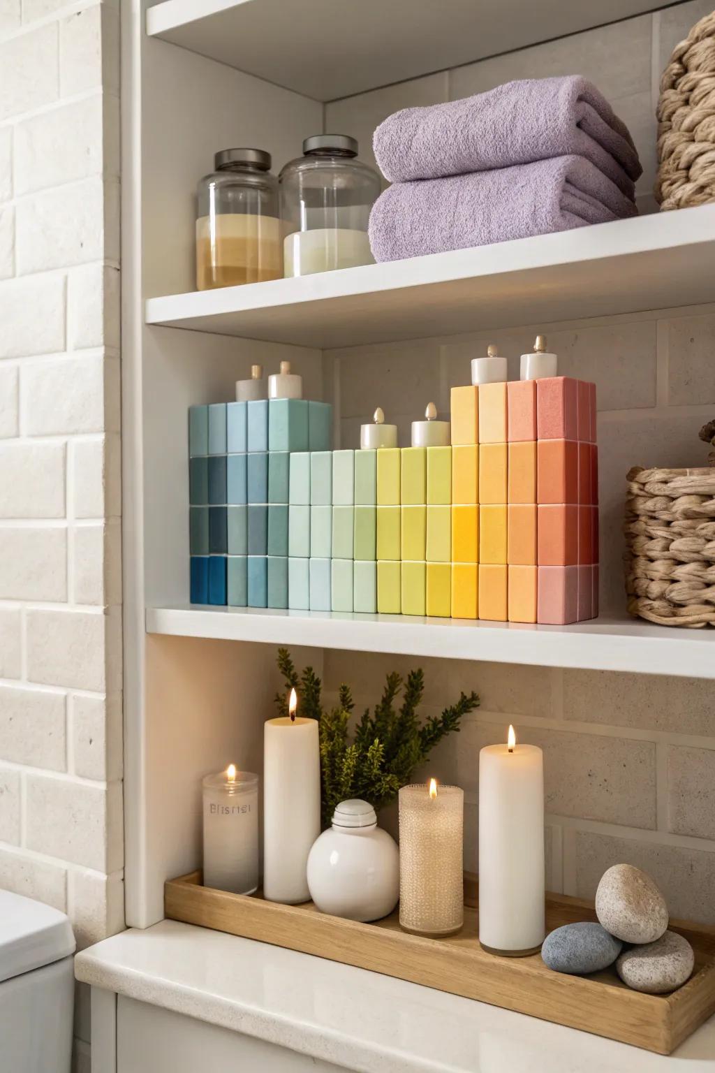 Color grouping creates a bold visual statement.
