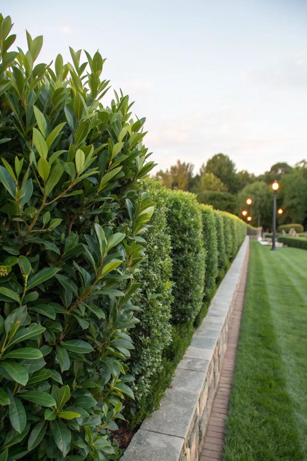 Cherry laurel provides dependable year-round coverage.