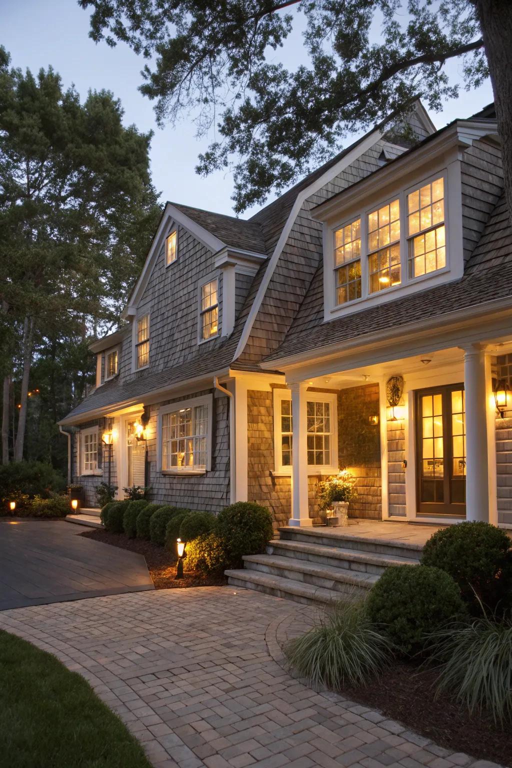 Exterior lighting enhances safety and highlights your home's beauty.